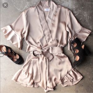 Lioness silk romper